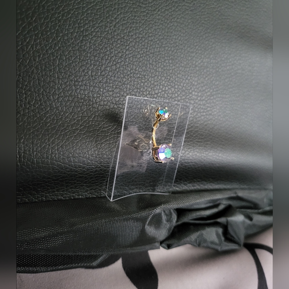 Vitrail Light Purple Aurora Navel Ring